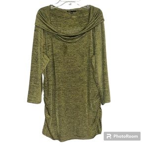 Chaus size XL green and black cowl neck top